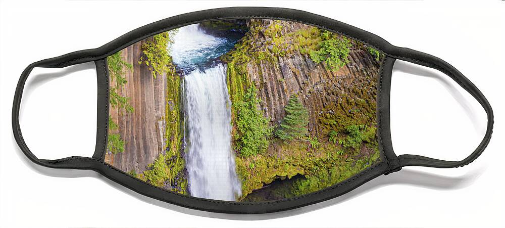America Face Mask featuring the photograph Toketee Falls by Inge Johnsson