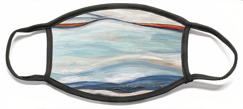 Water Face Mask featuring the painting Tranquil by Pamela Schwartz
