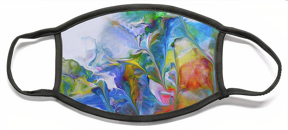 Abstract Nature Face Mask featuring the painting Transitions by Deborah Erlandson