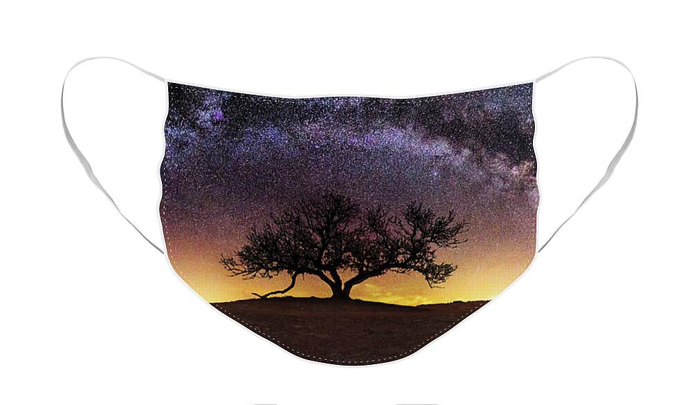 #faatoppicks Face Mask featuring the photograph Tree of Wisdom by Aaron J Groen