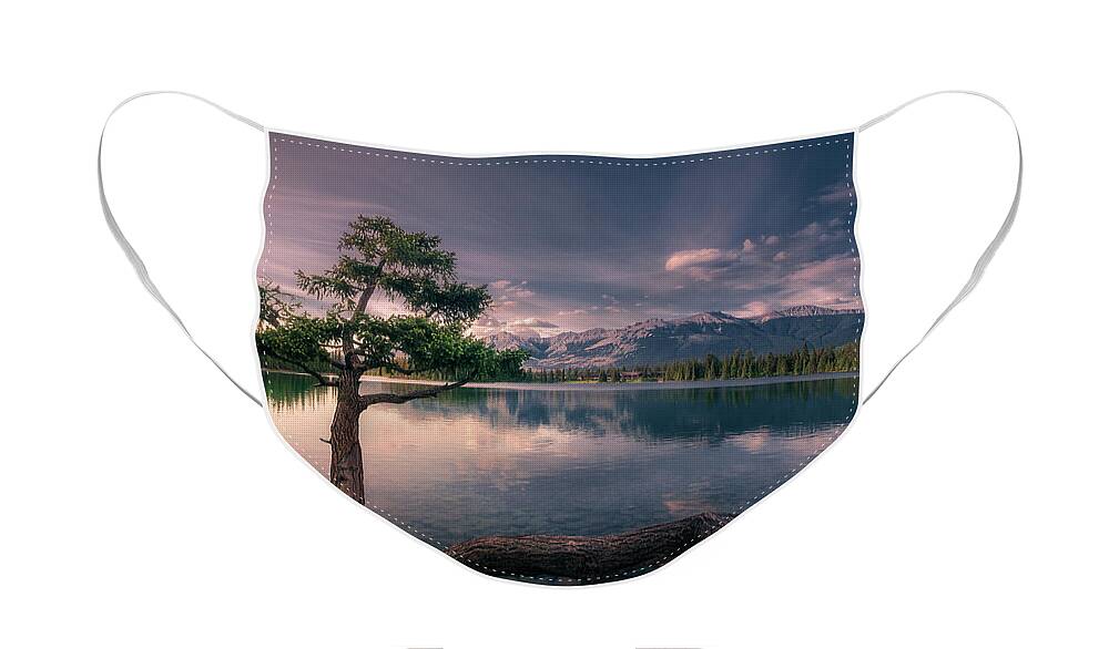 Tree Face Mask featuring the photograph Tree on the lake by Henry w Liu