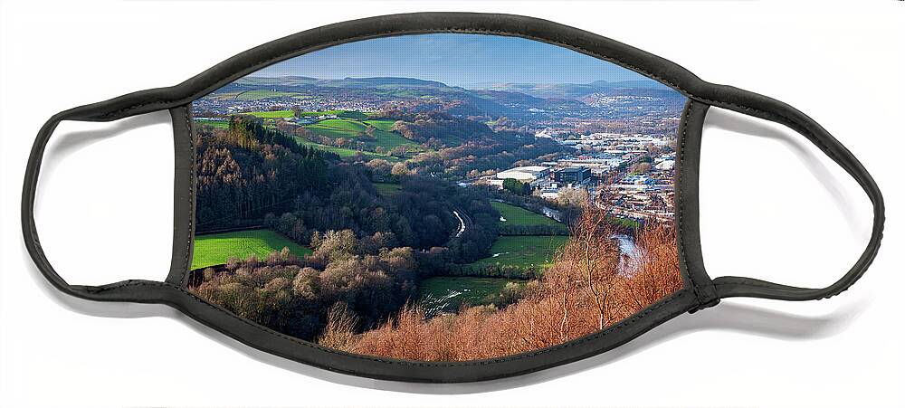 Treforest Industrial Estate Face Mask featuring the photograph Treforest Estate by Gavin Lewis