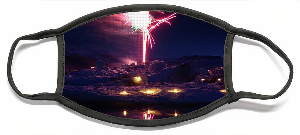 Fireworks Face Mask featuring the photograph Tropical ice by Christopher Mathews