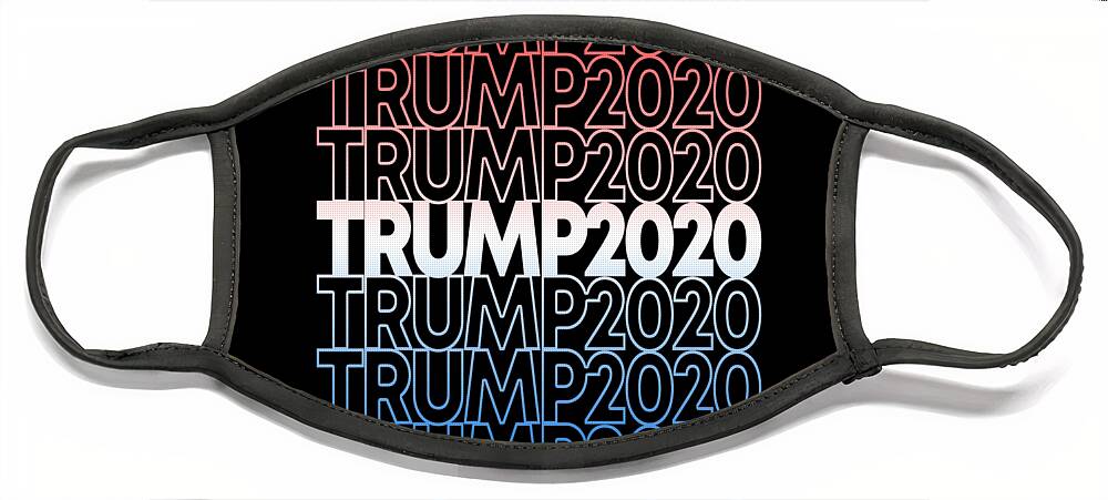 Republican Face Mask featuring the digital art Trump 2020 Retro Donald Trump for President by Flippin Sweet Gear