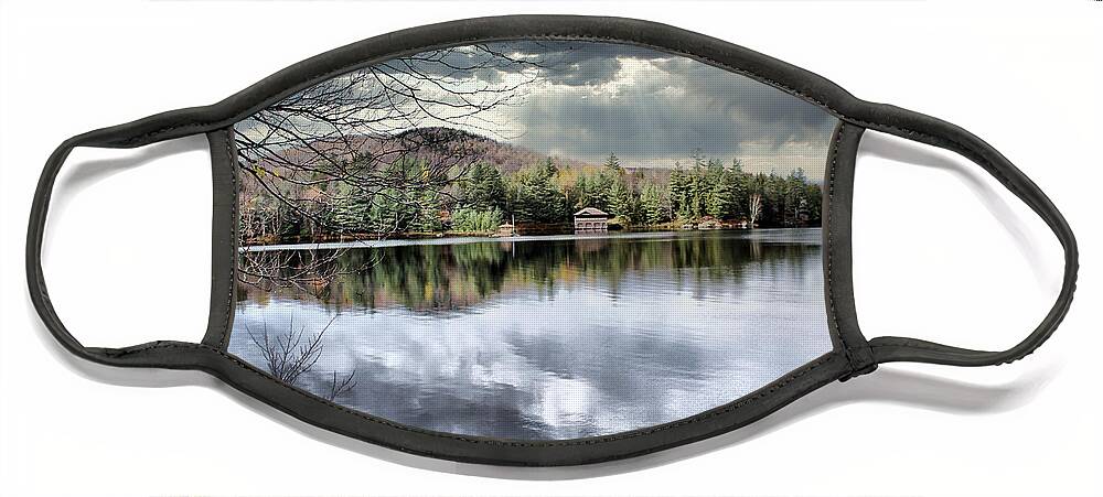 Lake Face Mask featuring the photograph Tupper Lake Storm Clouds by Russel Considine