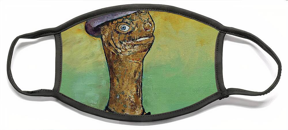 Michael Creese Face Mask featuring the painting Turtle Swag by Michael Creese