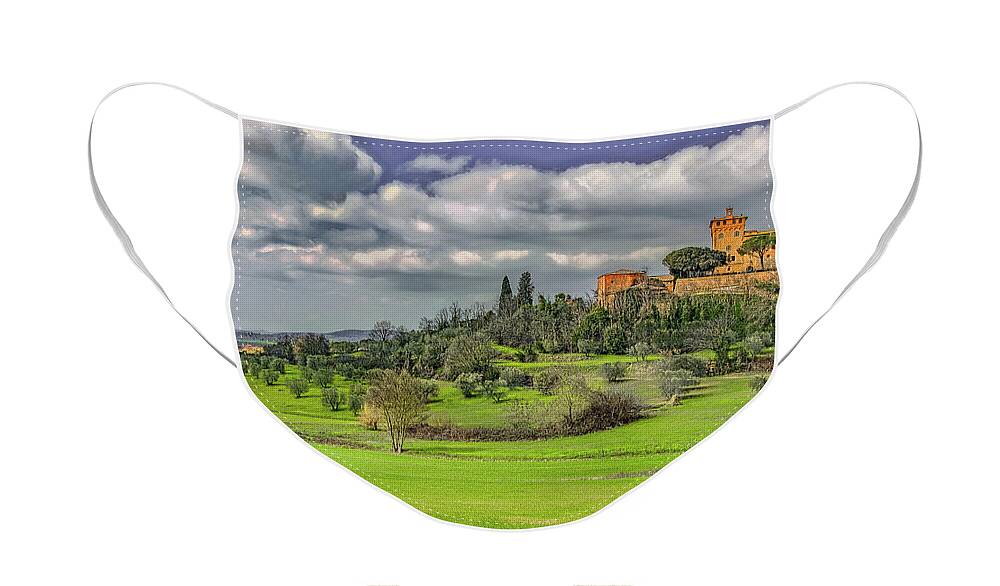 Tuscany Face Mask featuring the photograph Tuscany in Verdant Spring by Marcy Wielfaert