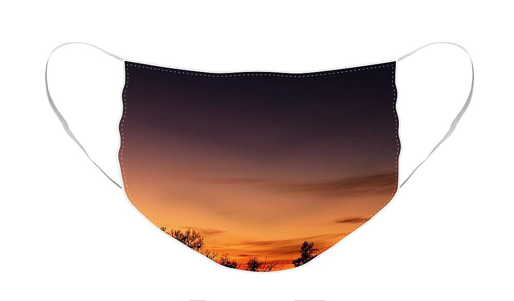 Photography Face Mask featuring the photograph Twilight at Crex Meadows by Larry Ricker