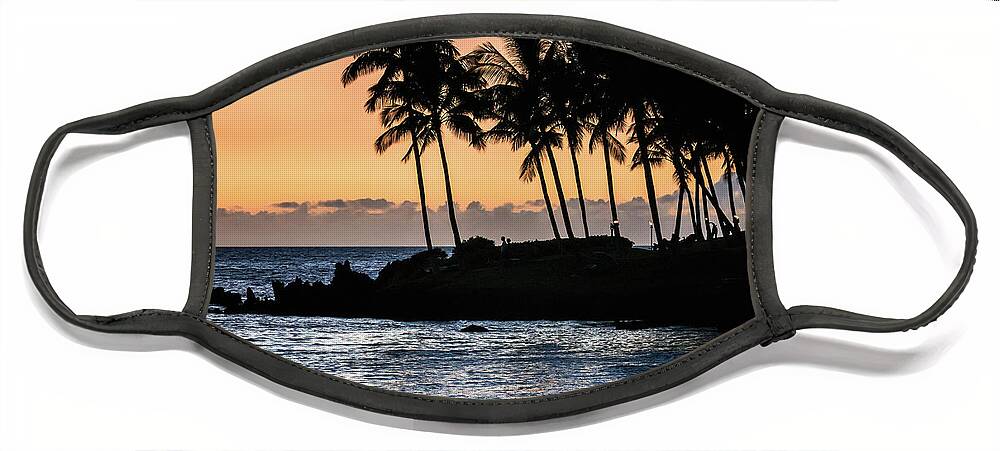 Waikoloa Face Mask featuring the photograph Twilight At Waikoloa by Al Andersen
