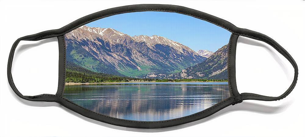Twin Lakes Colorado Reflection Face Mask featuring the photograph Twin Lakes Colorado Reflection by Dan Sproul