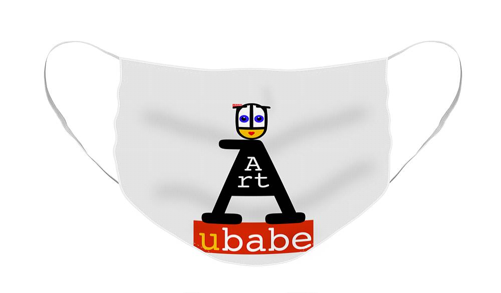 A Face Mask featuring the digital art uBABE Art by Ubabe Style