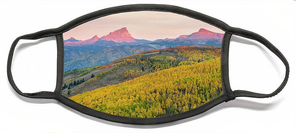 Colorado Face Mask featuring the photograph Uncompahgre View Panorama by Aaron Spong