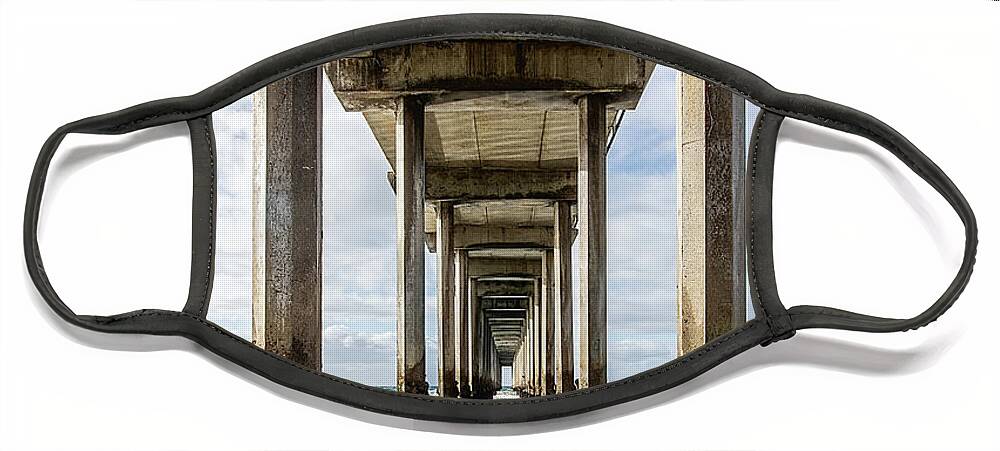 Pier Face Mask featuring the photograph Under The Pier by Gary Geddes