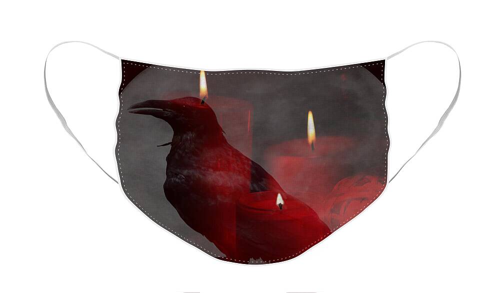Dark Valentine Face Mask featuring the photograph Under Your Spell in Red by Colleen Cornelius