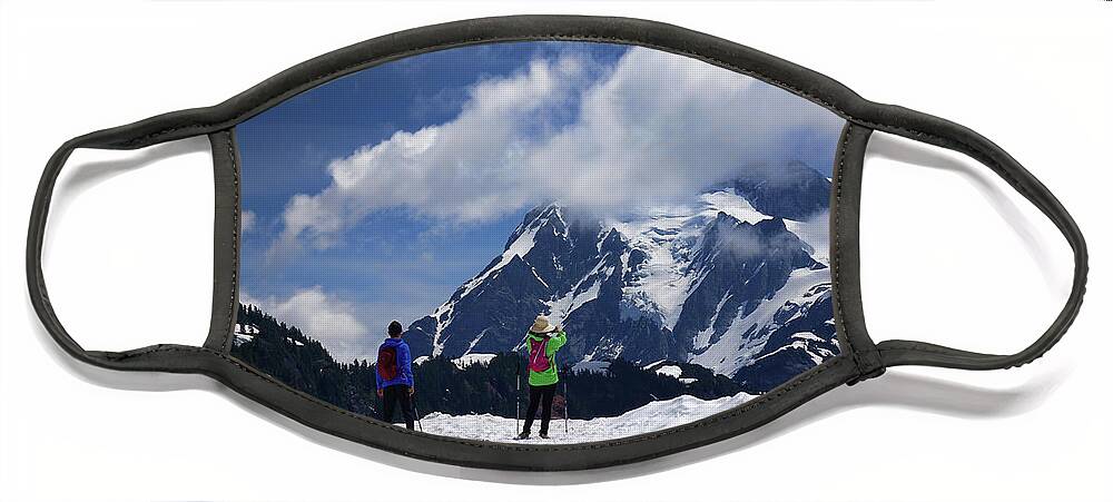 Mt. Baker Face Mask featuring the photograph Up With the Clouds by Rick Lawler