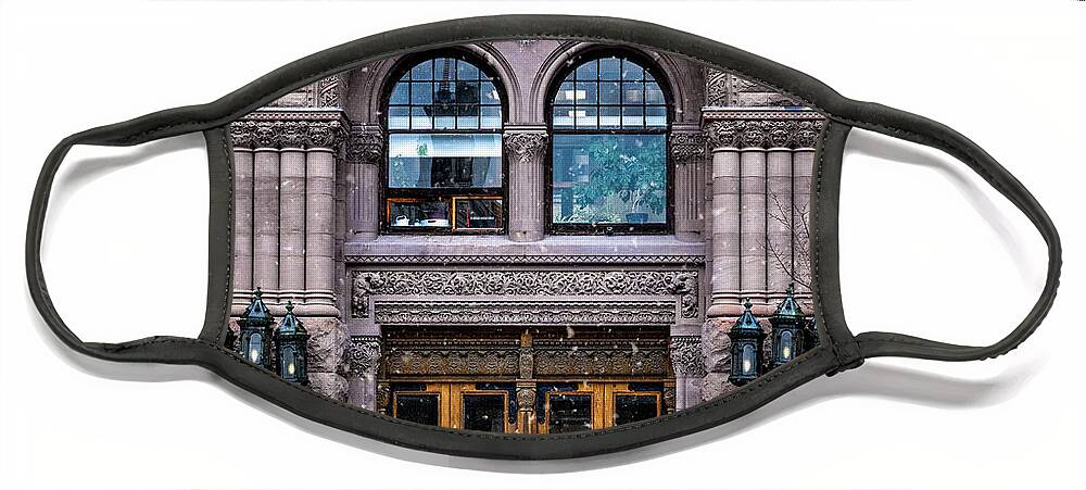 Architecture Face Mask featuring the photograph Urban Winter by Dee Potter