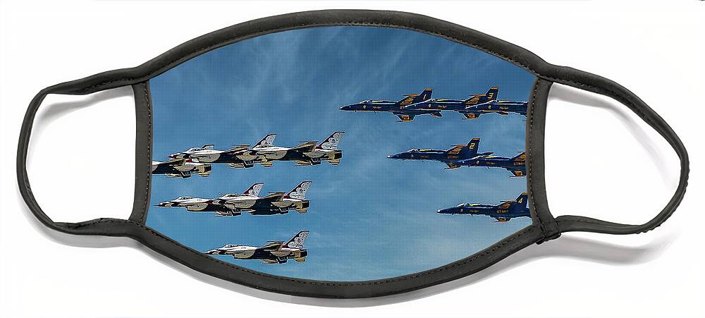 Atlanta Face Mask featuring the photograph Air Demo Teams by Nick Zelinsky Jr