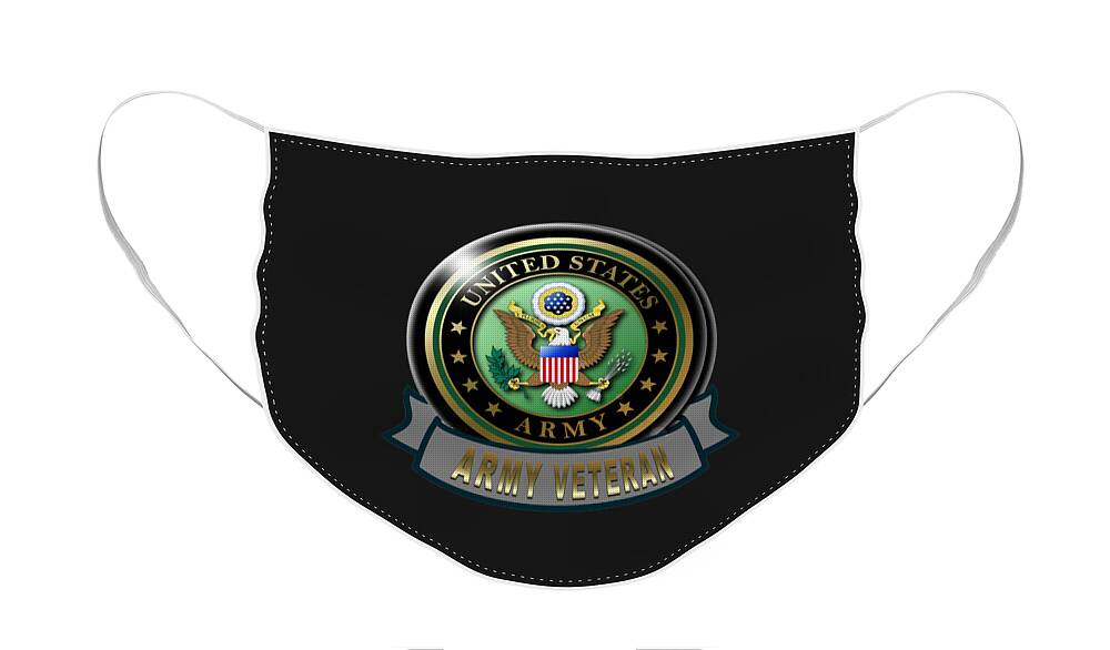 Us Face Mask featuring the digital art US Army Veteran by Bill Richards