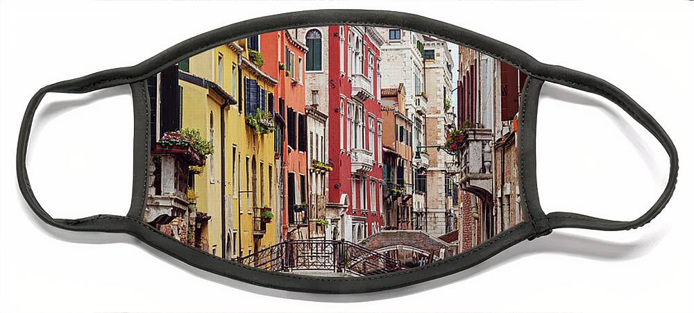 Venice Face Mask featuring the photograph Venice Canal #3 by Melanie Alexandra Price