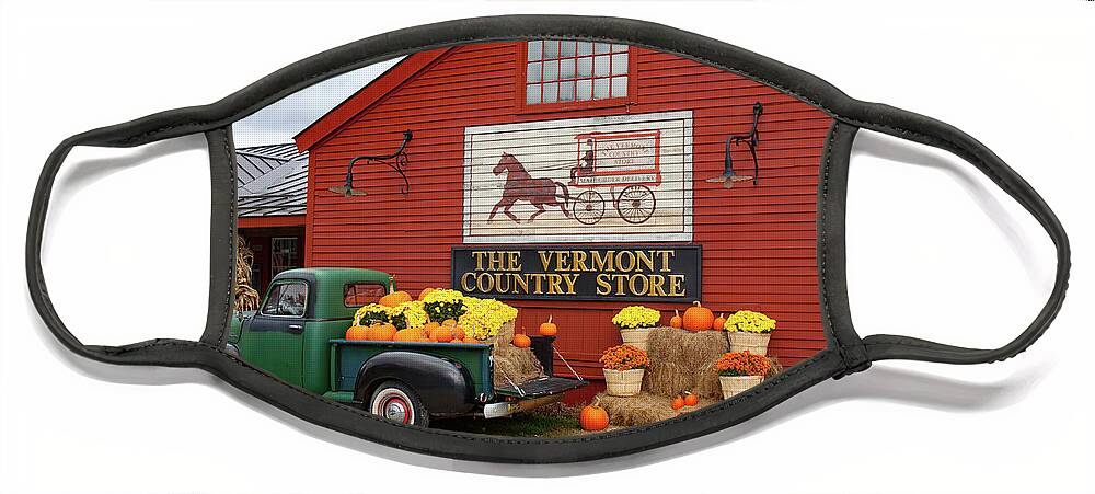 Vermont Country Store Face Mask featuring the photograph Vermont Country Store by Jeff Folger