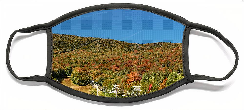 Landscape Face Mask featuring the photograph Vermont Fall Colors by Chad Dikun