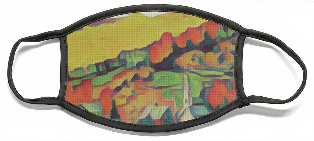 Fall Colors Face Mask featuring the painting Vermont by Kurt Hausmann
