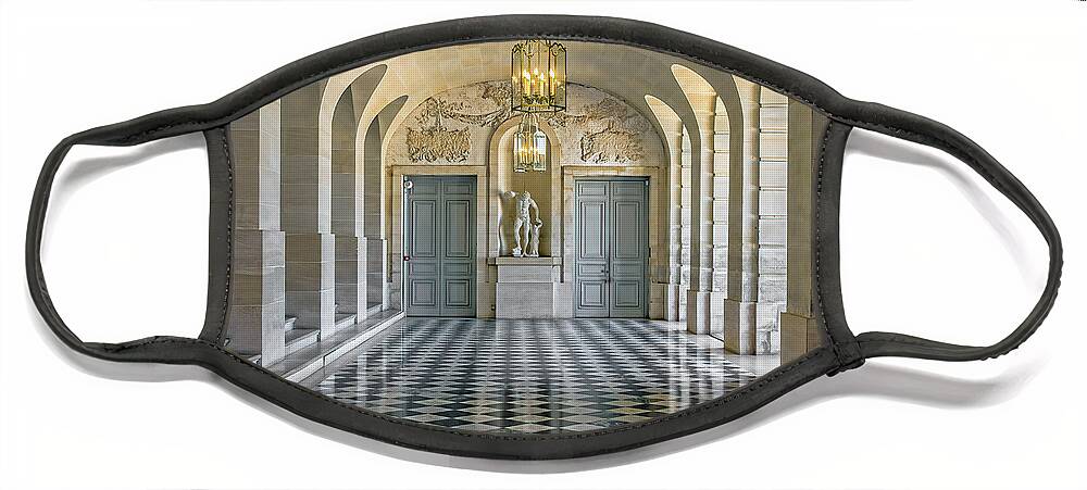 Versailles Face Mask featuring the photograph Versailles Palace Hallway by Elaine Teague