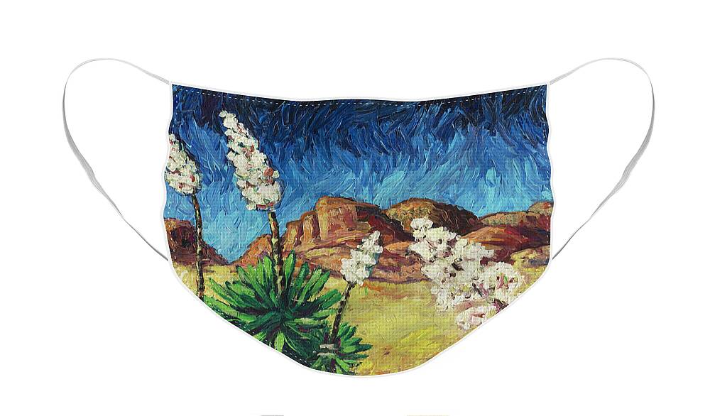 Van Gogh Face Mask featuring the painting Vincent in Arizona by James W Johnson