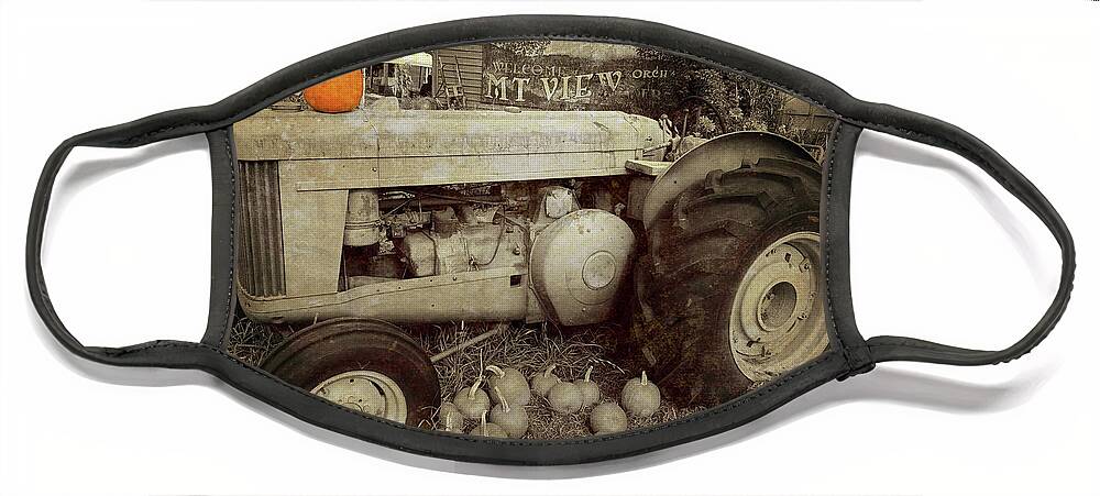 Tractor Face Mask featuring the photograph Vintage John Deere Tractor by Jeanette French
