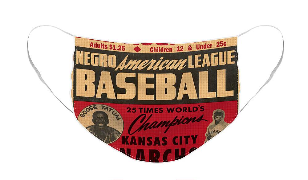 Vintage Face Mask featuring the painting Vintage Negro American League Baseball by David Hinds