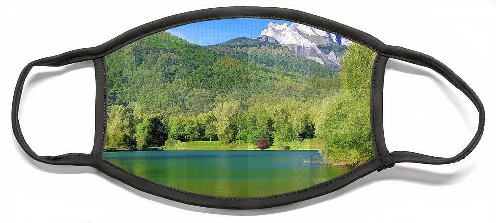 Canvas Face Mask featuring the photograph Visit to Gery Lake - Picturesque edition by Jordi Carrio Jamila