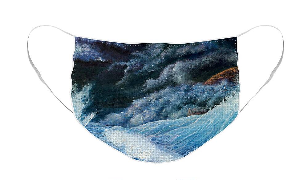 Voyage Face Mask featuring the painting Voyage by Medea Ioseliani