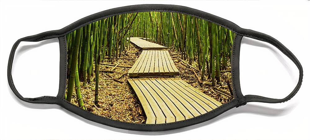 Among Face Mask featuring the photograph Walking Among Bamboos by Chad Dutson