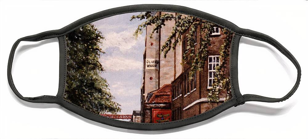Wapping Face Mask featuring the painting Wapping High Street and The Town of Ramsgate by Mackenzie Moulton