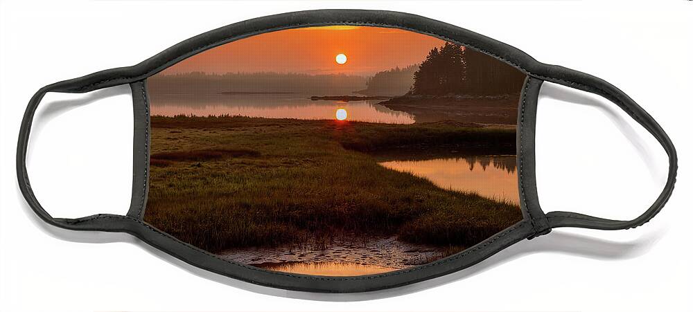 Acadia National Park Face Mask featuring the photograph Acadia Sunrise 0541 by Greg Hartford