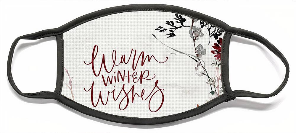 Warm Winter Wishes Face Mask featuring the painting Warm Winter Wishes by Jordan Blackstone
