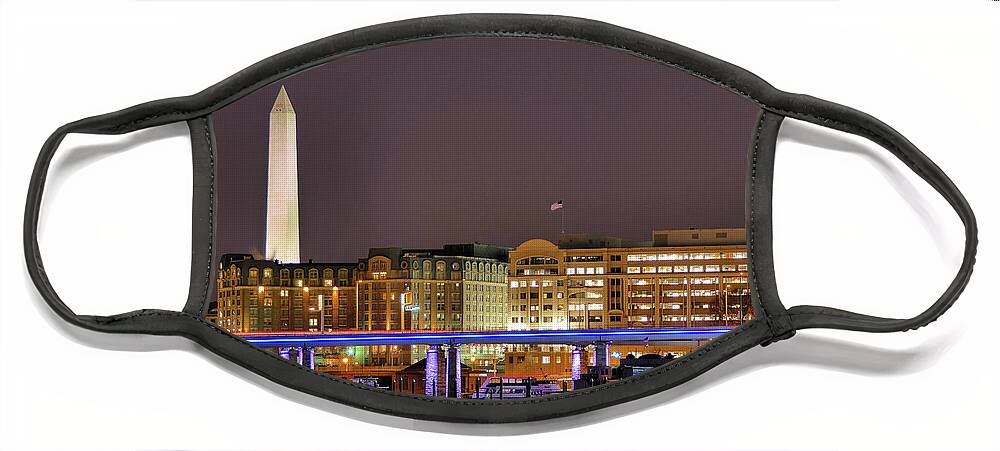 14th Street Face Mask featuring the photograph Washington DC by Alexander Farnsworth