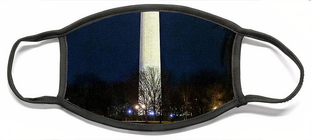 Washington D.c. Face Mask featuring the digital art Washington Monument by SnapHappy Photos