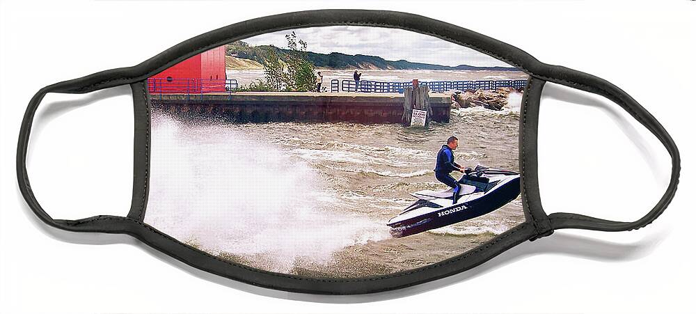 Vintage Face Mask featuring the photograph Water Sports by Phil Perkins