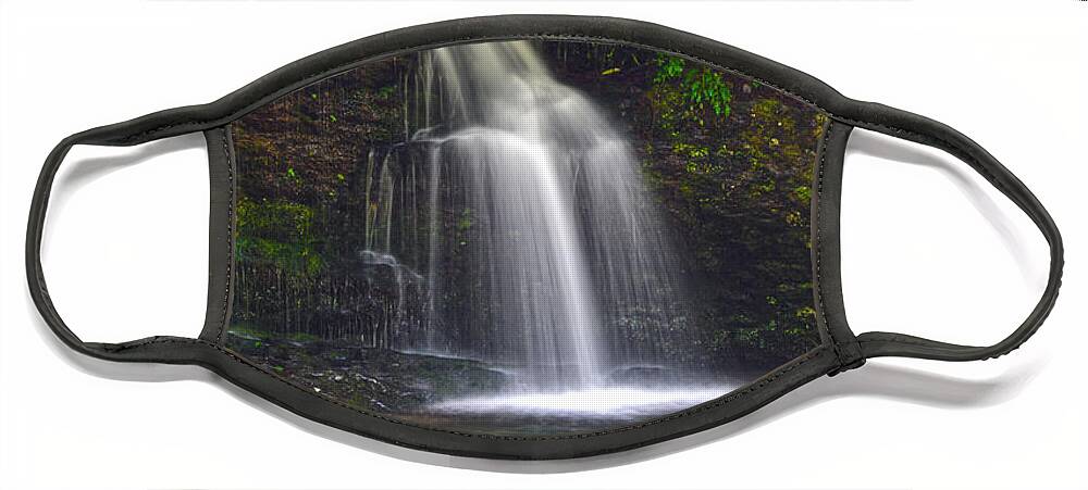 Waterfall Face Mask featuring the photograph Waterfall On Little River by Phil Perkins