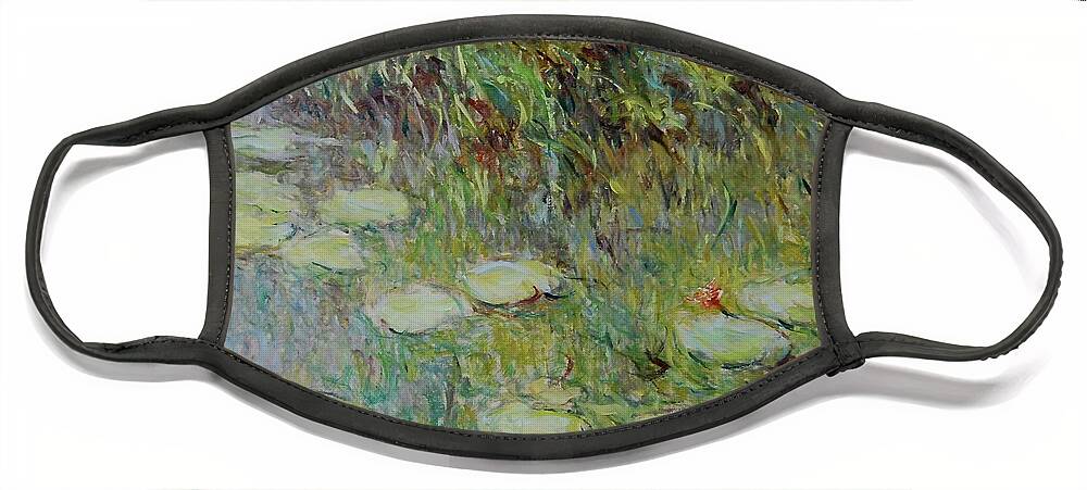 Water Lilies Face Mask featuring the painting Waterlelie Nymphaea Nr.19 by Pierre Dijk
