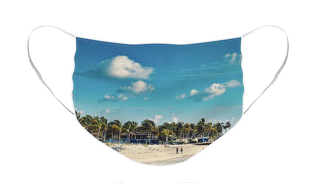 Beach Face Mask featuring the photograph Welcome Beachtime by Portia Olaughlin