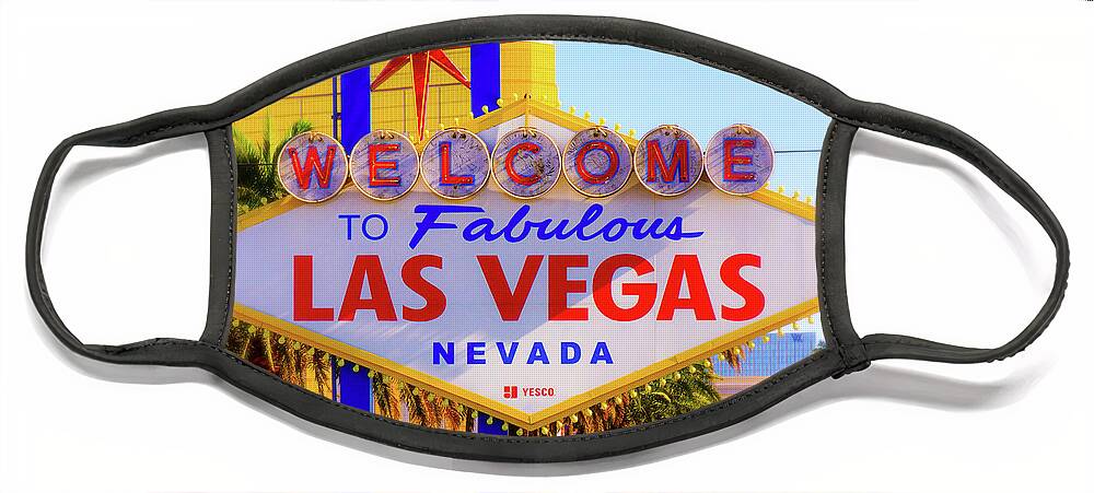  Face Mask featuring the photograph Welcome to Fabulous Las Vegas by Rodney Lee Williams