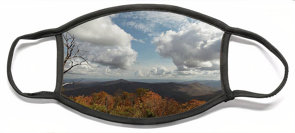 Blue Ridge Parkway Face Mask featuring the photograph Wide View of the Blue Ridge Mountains by Joni Eskridge