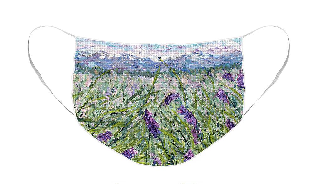 Oil Face Mask featuring the painting Wildflowers by Mary Giacomini