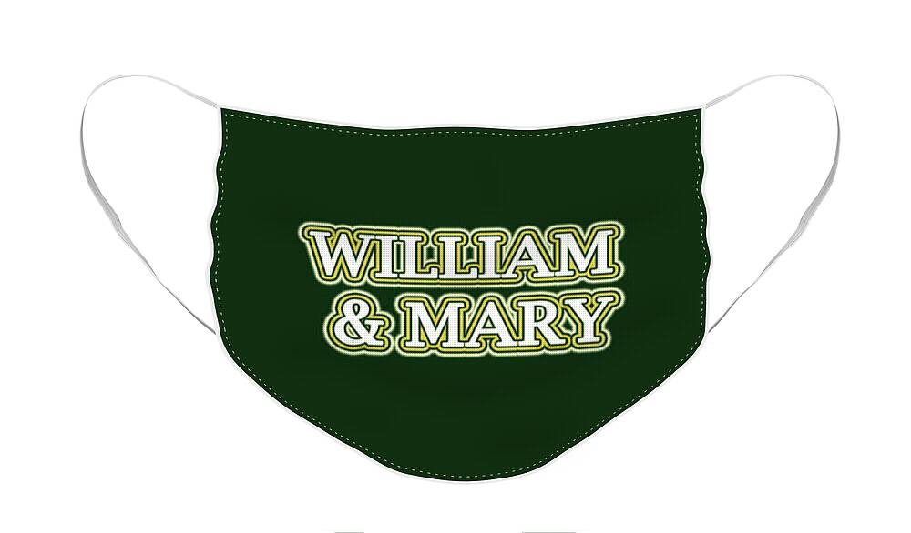 School Face Mask featuring the photograph William and Mary text by Amy Jackson