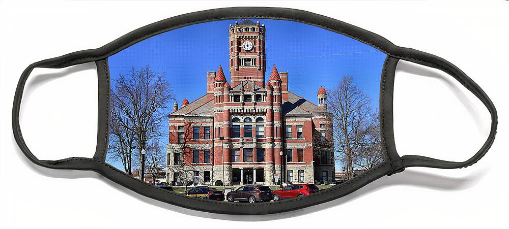 Williams Face Mask featuring the photograph Williams County Courthouse Bryan Ohio 9896 by Jack Schultz
