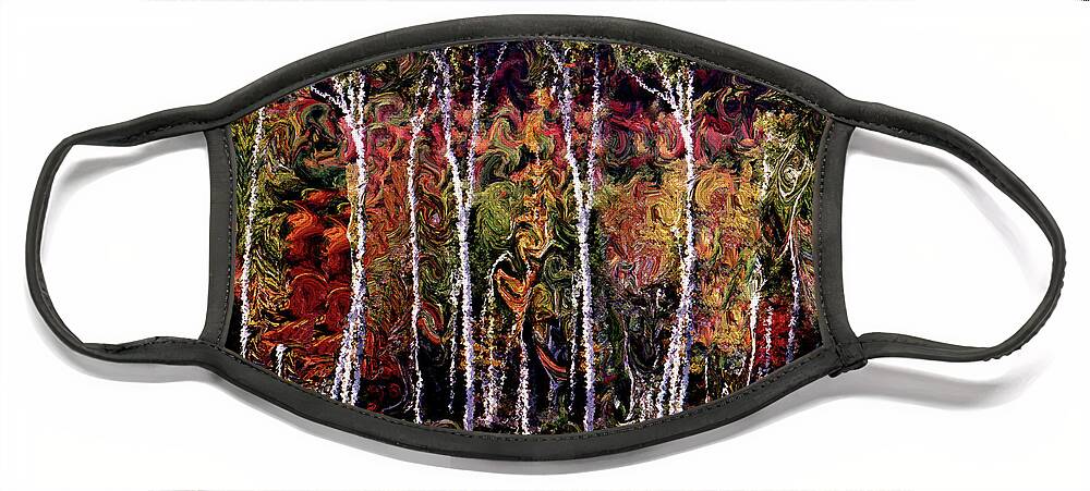 Birch Face Mask featuring the photograph Wind in the Birches by Wayne King