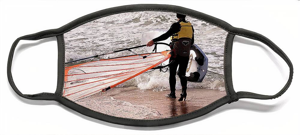 2021 Face Mask featuring the photograph Windsurfer by George Harth