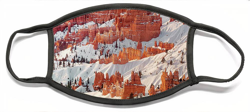 Dave Welling Face Mask featuring the photograph Winter Bryce Canyon National Park Utah by Dave Welling